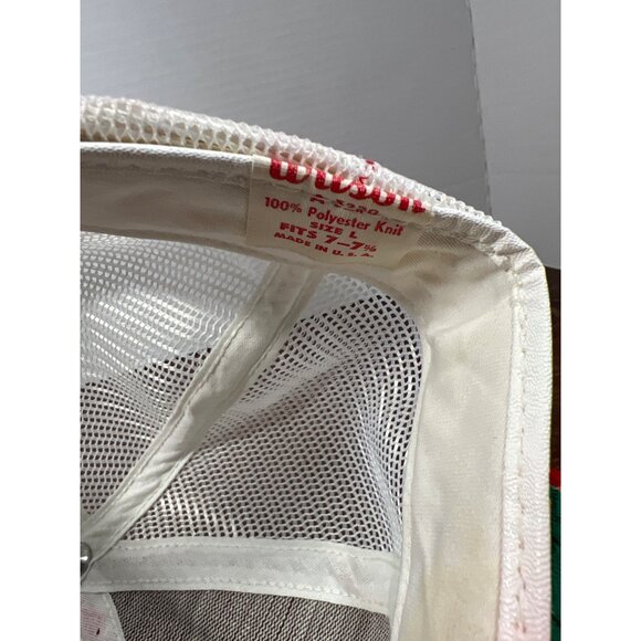 Vintage N.C. State Red Mesh Trucker Hat With Team Photo Patch By Wilson X3 - Picture 5 of 5